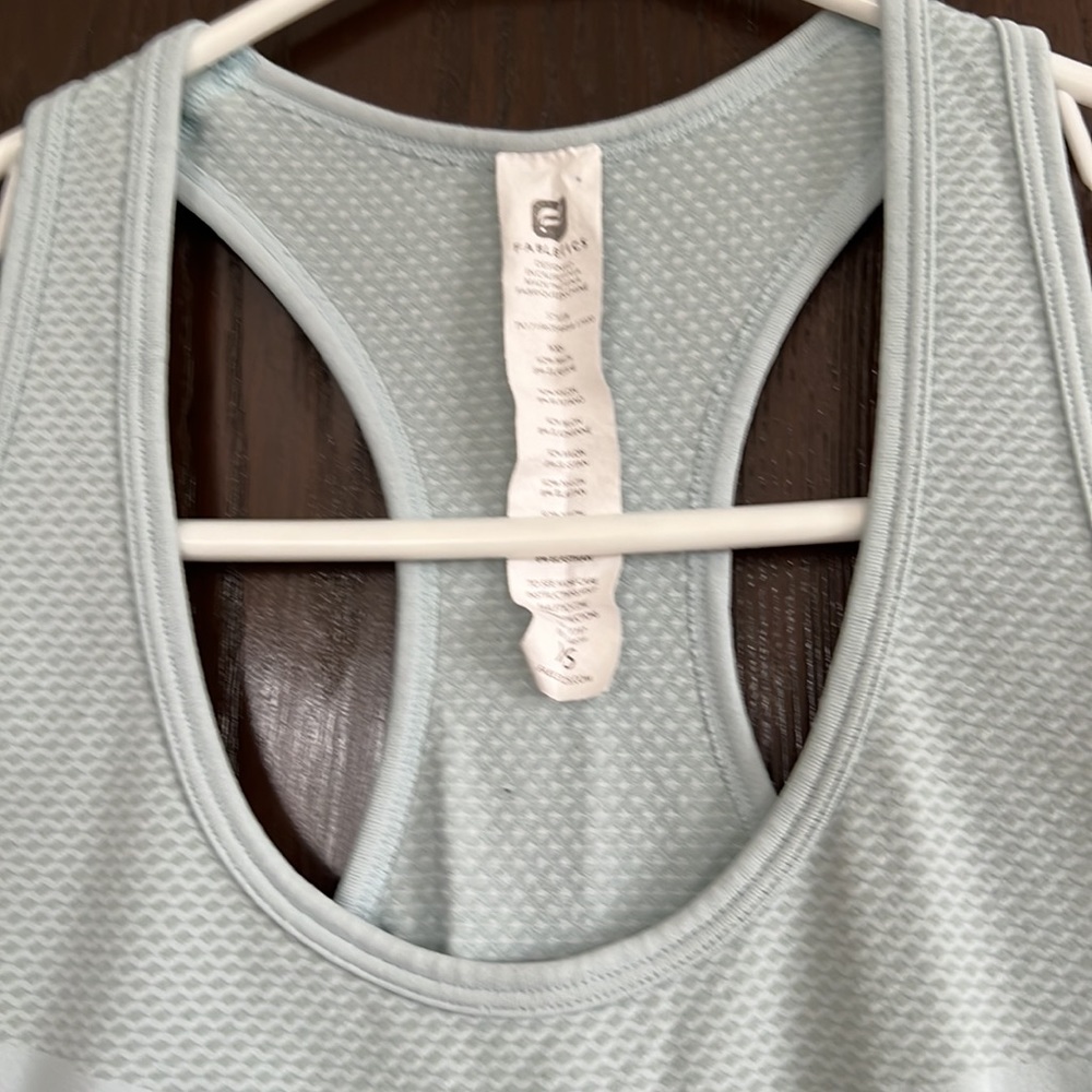 Fabletics Light Blue Racer Back Tank - Picture 2 of 3